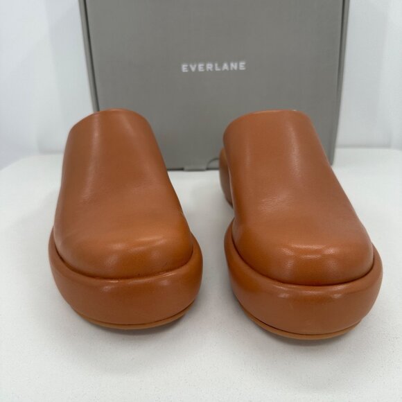 Everlane The Puffa Flatform in Brown Leather sz 9 Women's Chunky Platform Clog - Picture 2 of 8